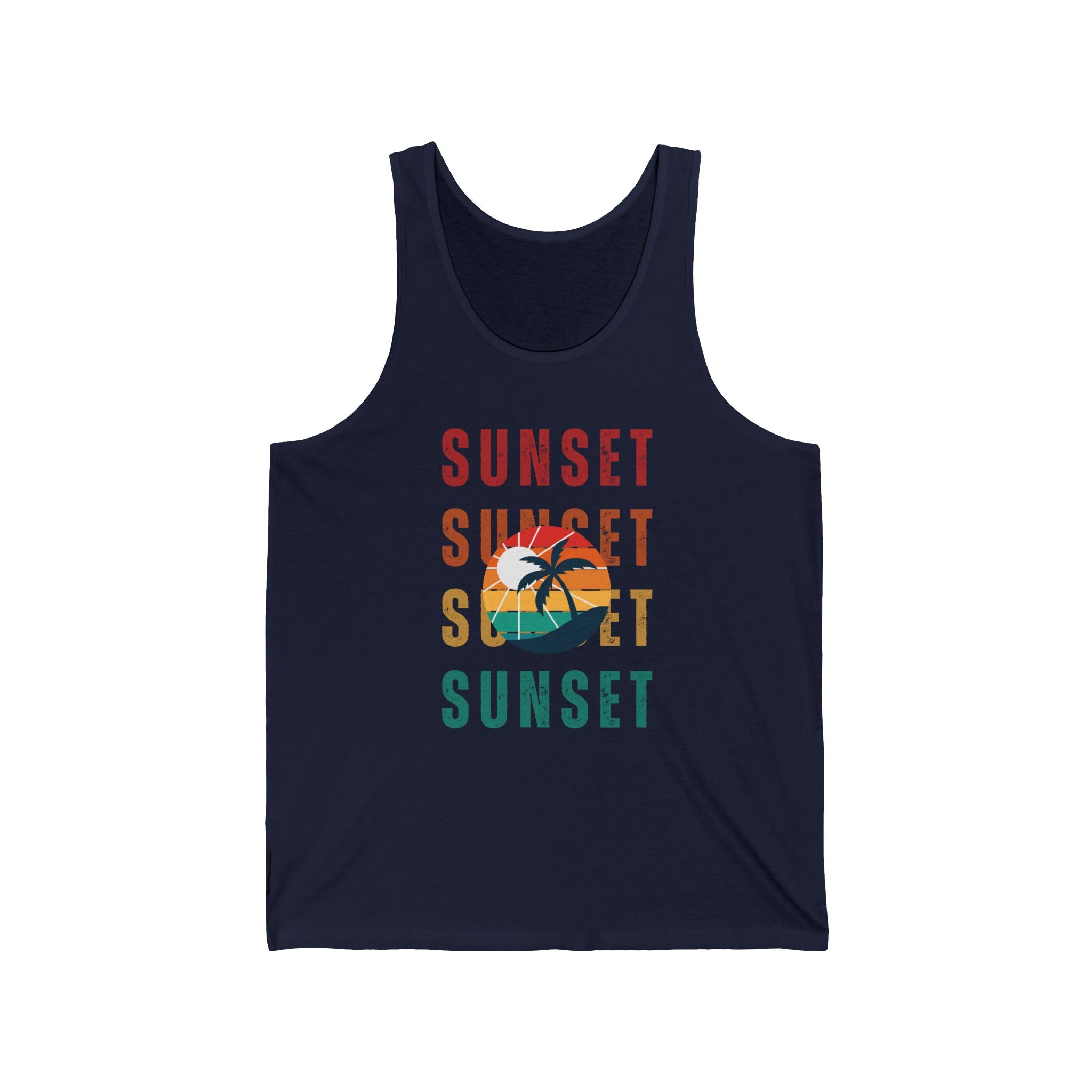 Sunset Vibes Unisex Jersey Tank - Perfect for Summer Days & Beach Getaways