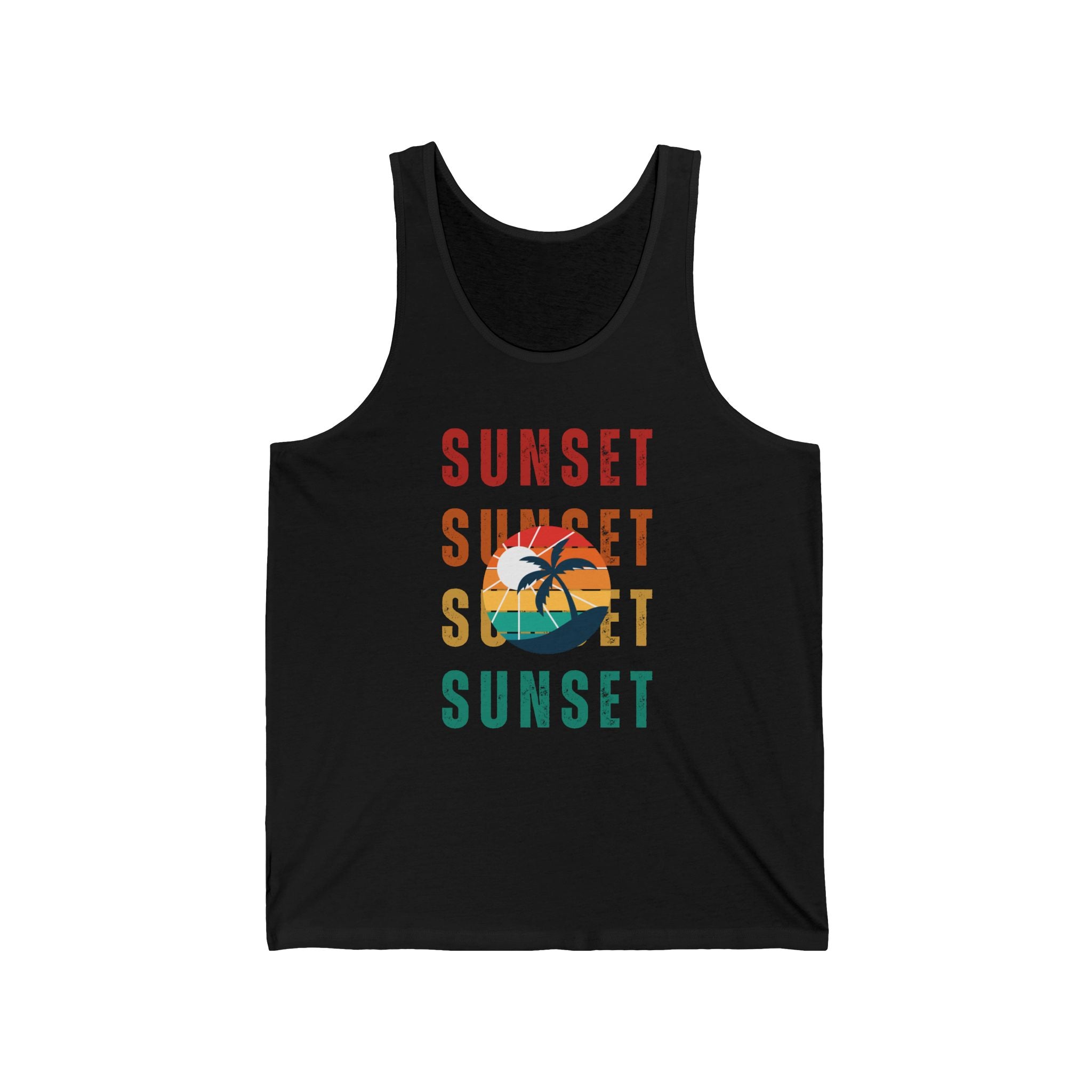Sunset Vibes Unisex Jersey Tank - Perfect for Summer Days & Beach Getaways