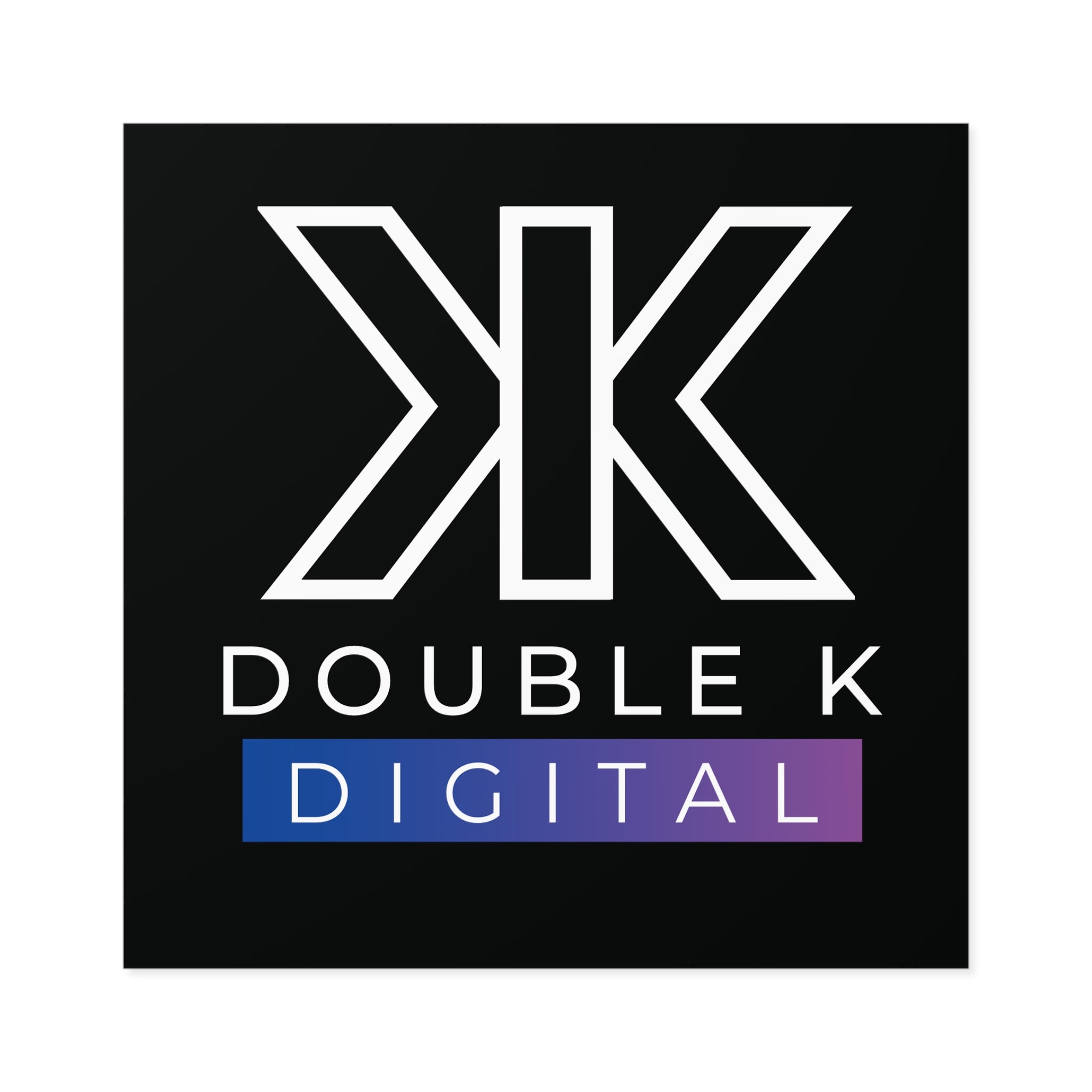 Double K Media Logo Square Sticker