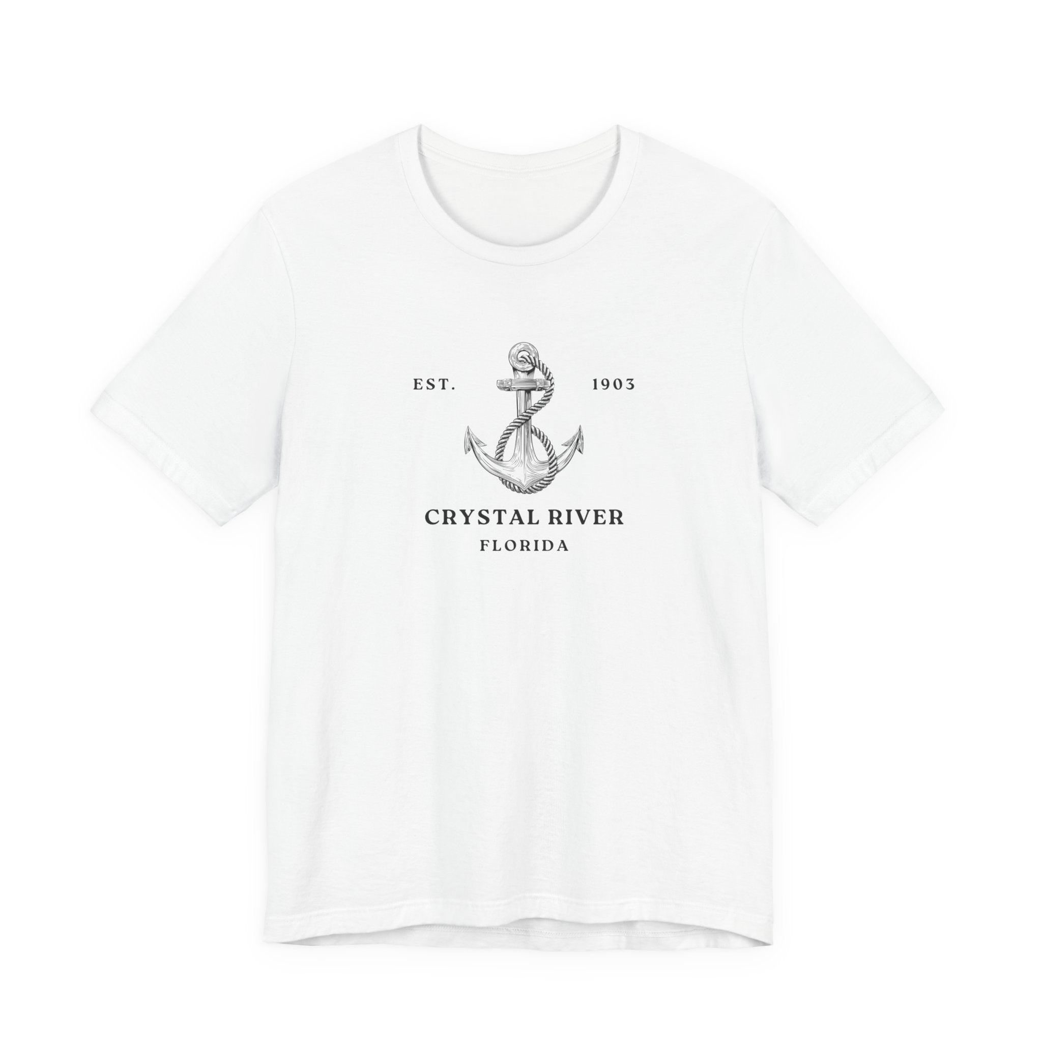 Vintage Anchor Graphic Tee, Coastal Style Shirt, Crystal River Florida T-Shirt