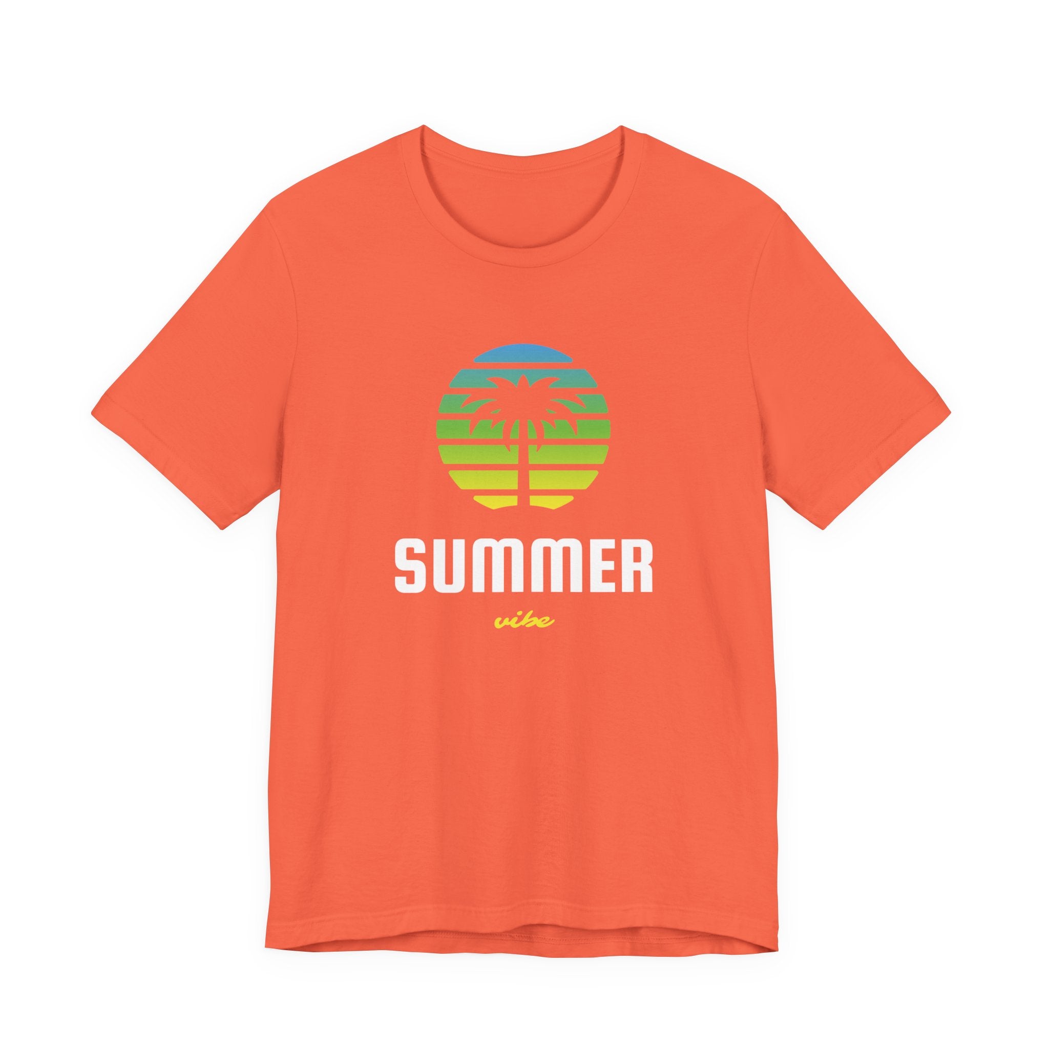 Summer Vibe Unisex Jersey Tee - Retro Palm Tree Graphic Shirt