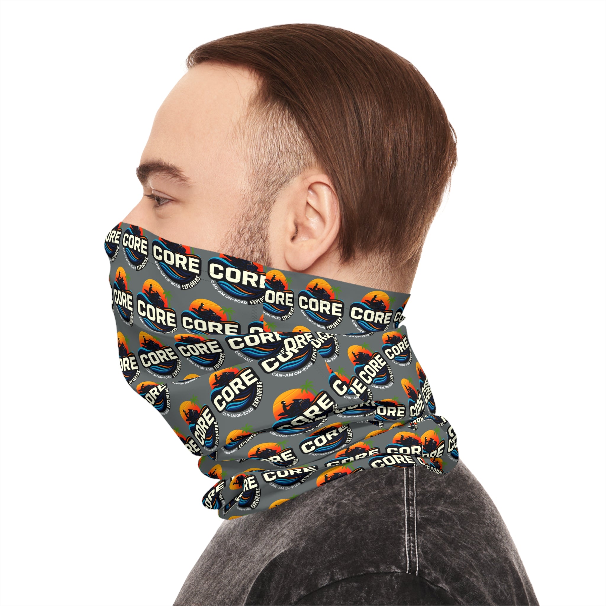 CORE Logo Neck Gaiter — Alternate Repeating Pattern Face Shield