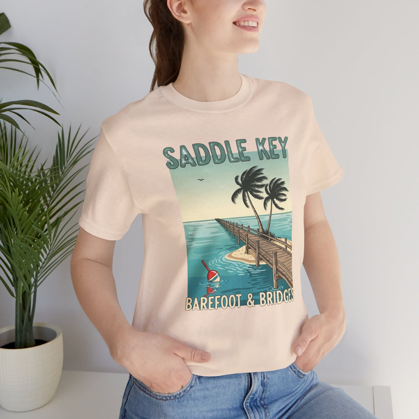 FLORIDA KEYS COLLECTION Retro Saddle Key Tee - Unisex Short Sleeve Shirt