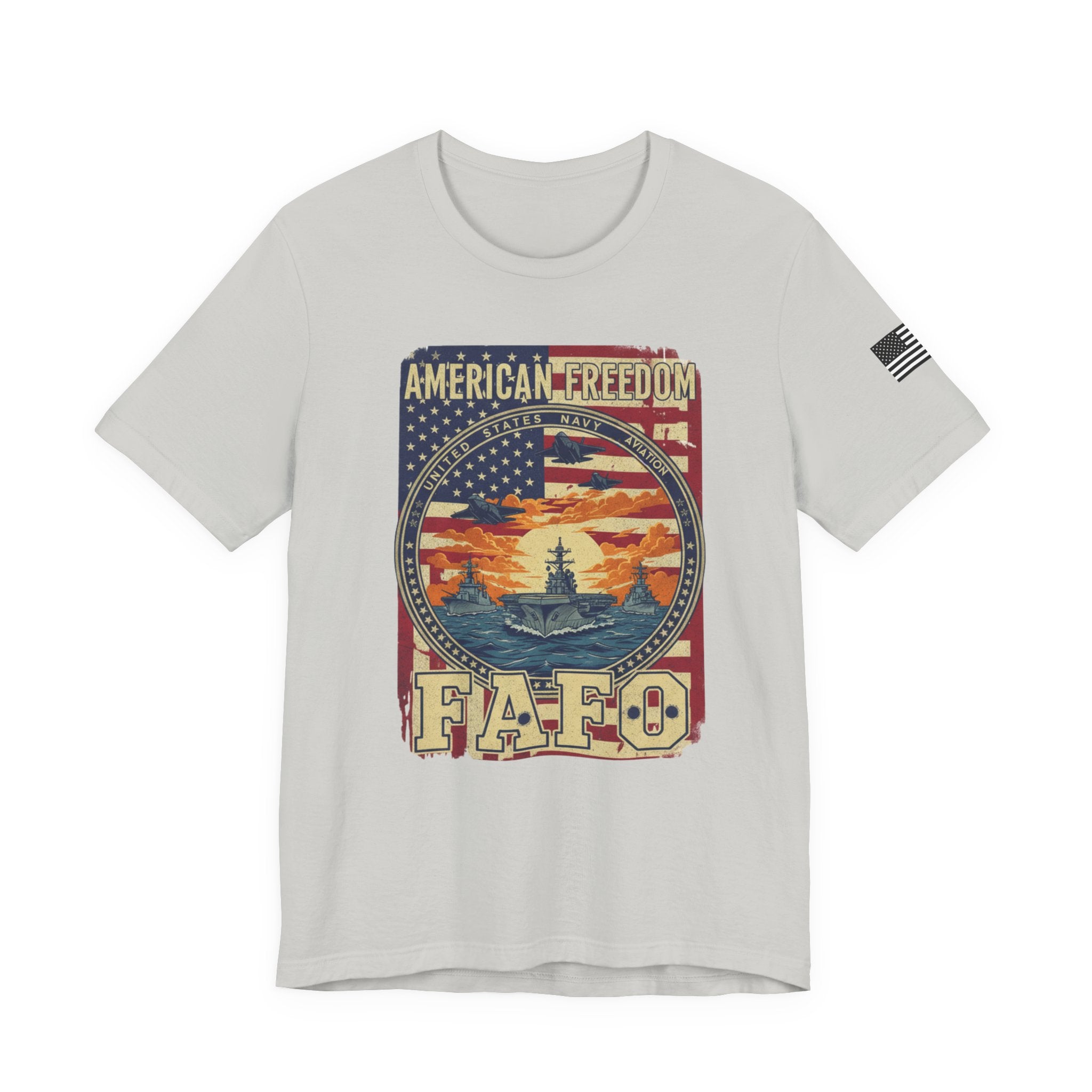 Patriotic Freedom Tee | Unisex Short Sleeve Shirt, American Flag Shirt, Casual Wear, Gift for Veterans