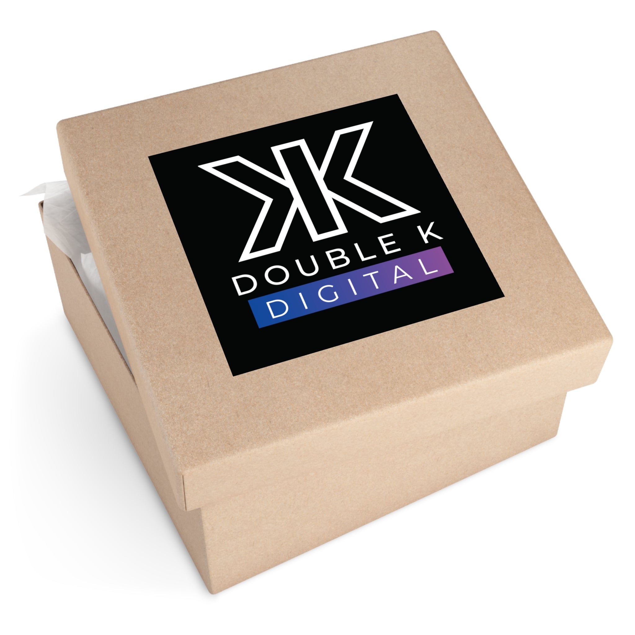 Double K Media Logo Square Sticker