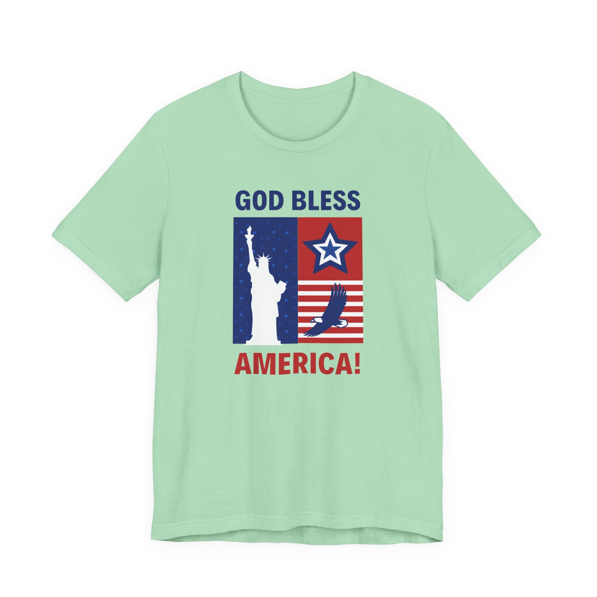 Patriotic Unisex Jersey Tee - 'God Bless America!' Design