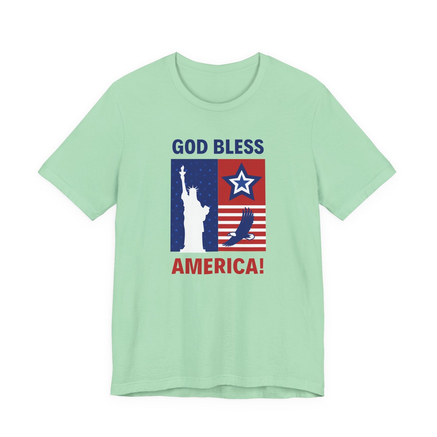 Patriotic Unisex Jersey Tee - 'God Bless America!' Design