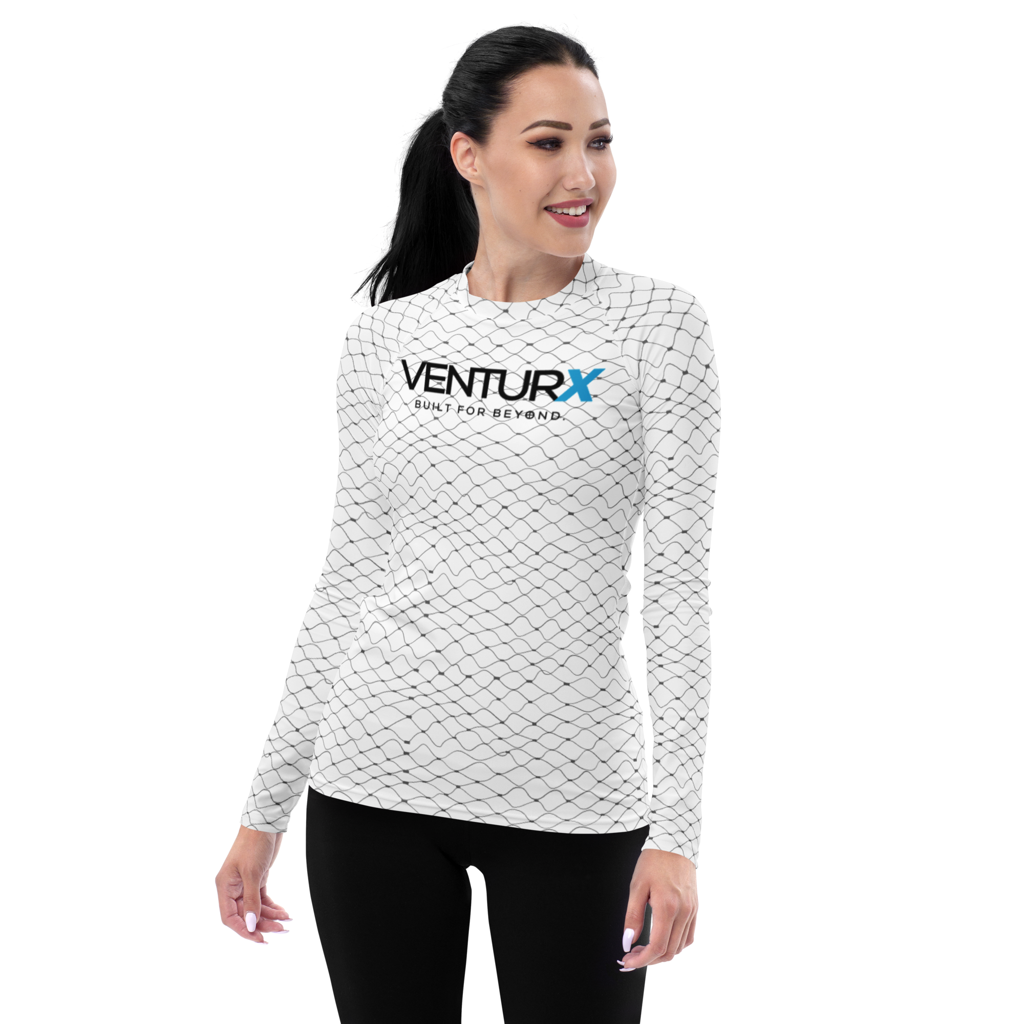 VENTURX™ Fishnet Graphics Women's UPF 50+ Rash Guard Shirt