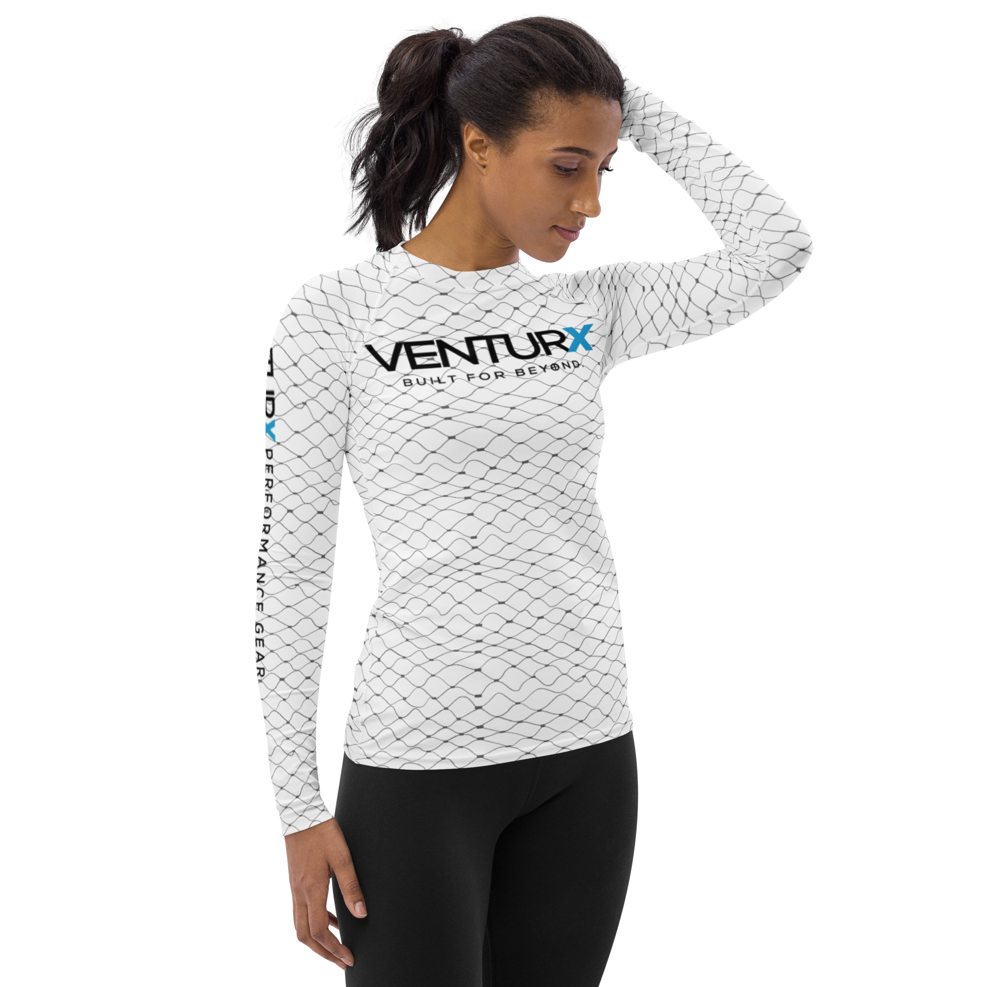 VENTURX™ Fishnet Graphics Women's UPF 50+ Rash Guard Shirt