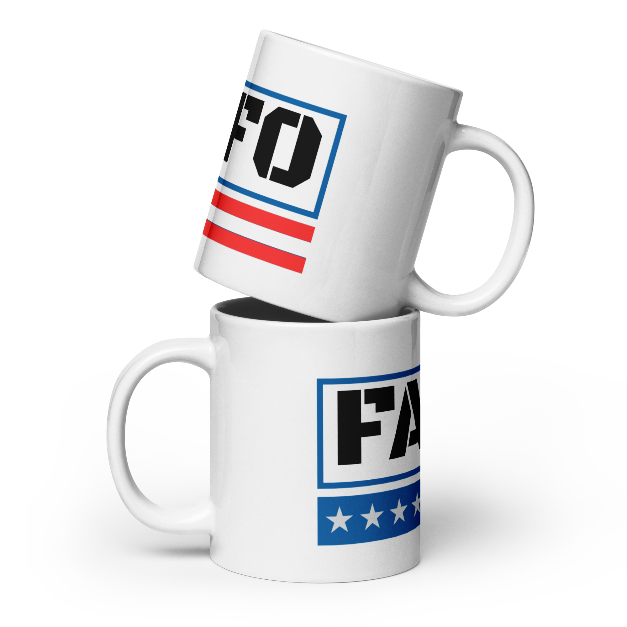 FAFO White Glossy Large Mug 20 ounce