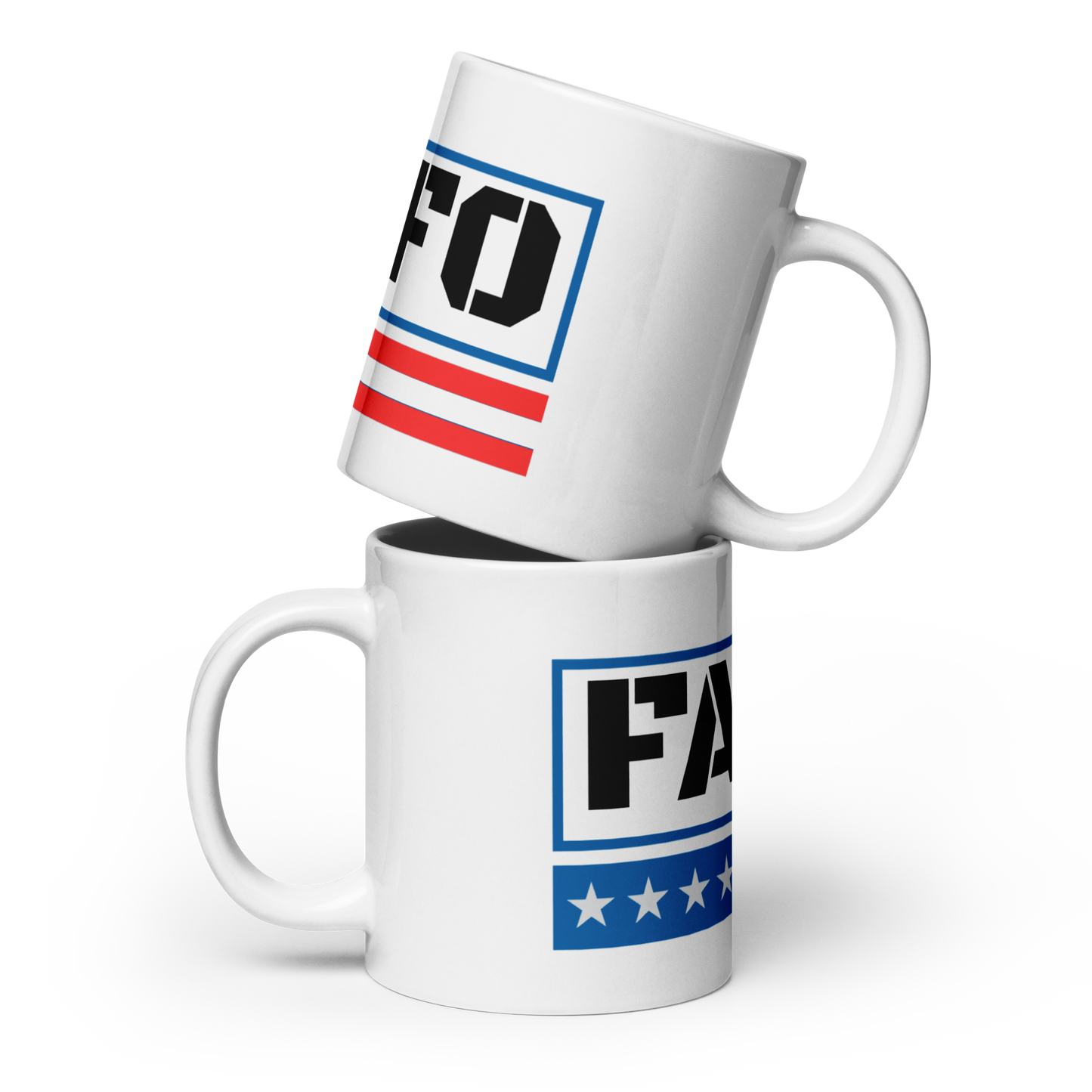 FAFO White Glossy Large Mug 20 ounce